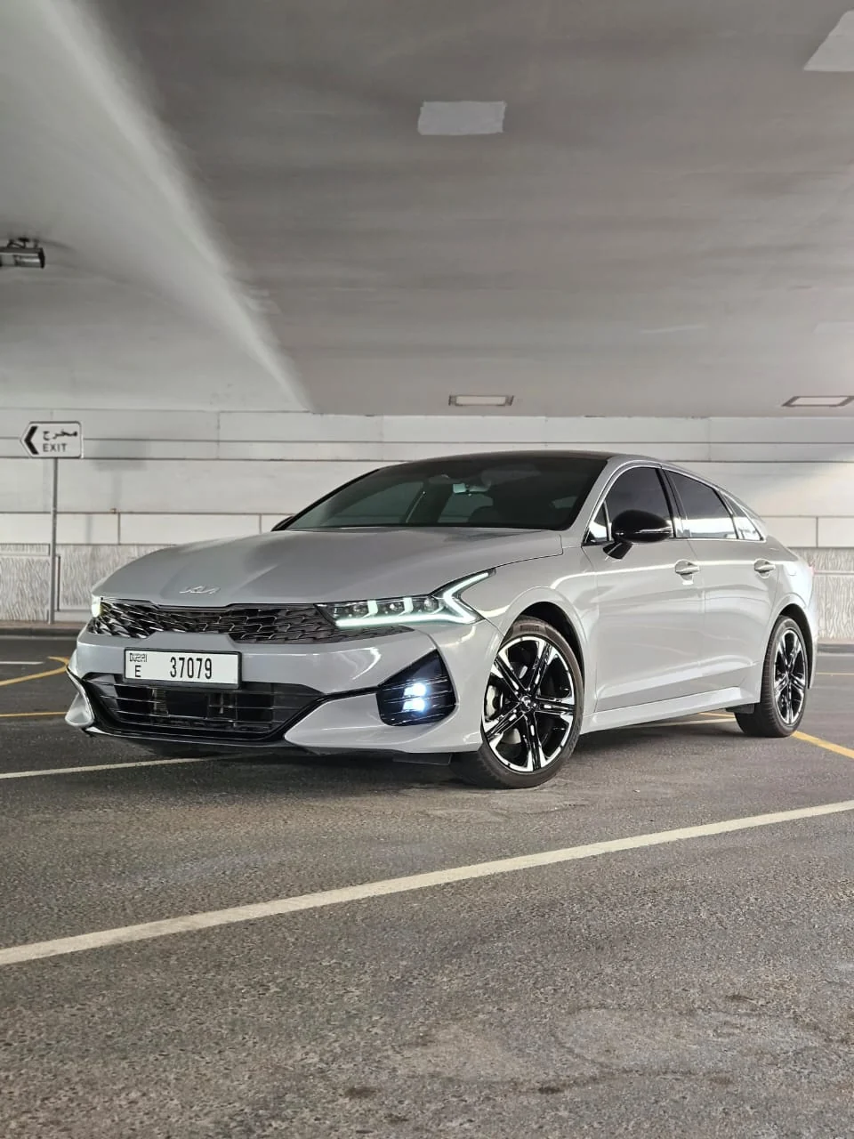 2023 Kia K5 GT Gray luxury car rental in Dubai