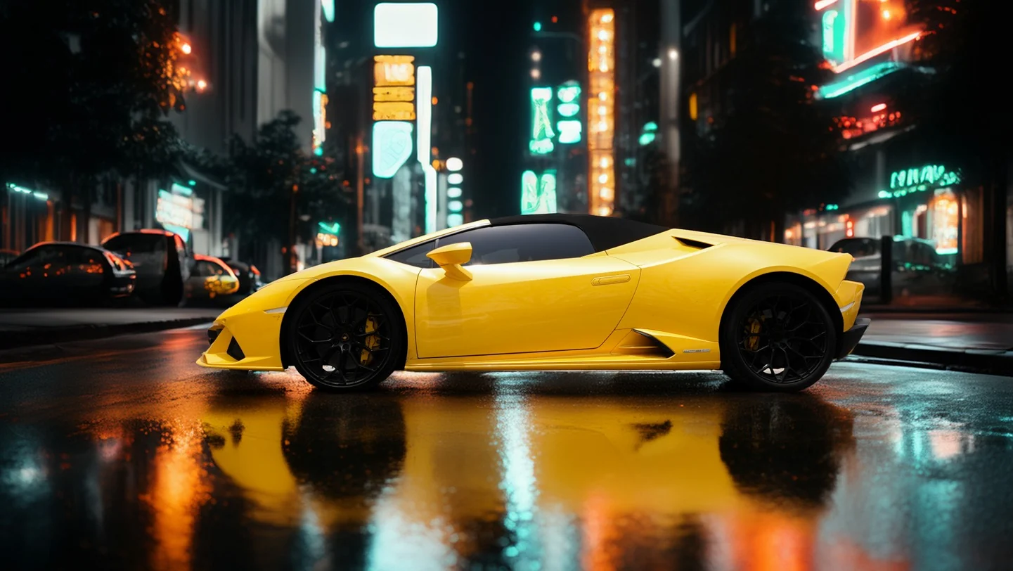 2023 Lamborghini Huracan Evo Spyder Yellow, view 3