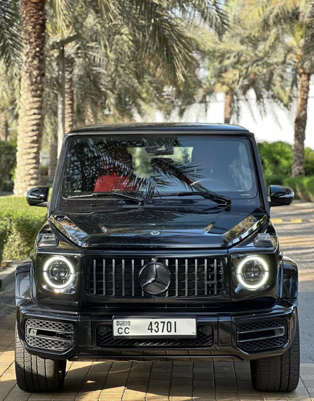 2024 Mercedes-AMG G63 Black luxury car rental in Dubai