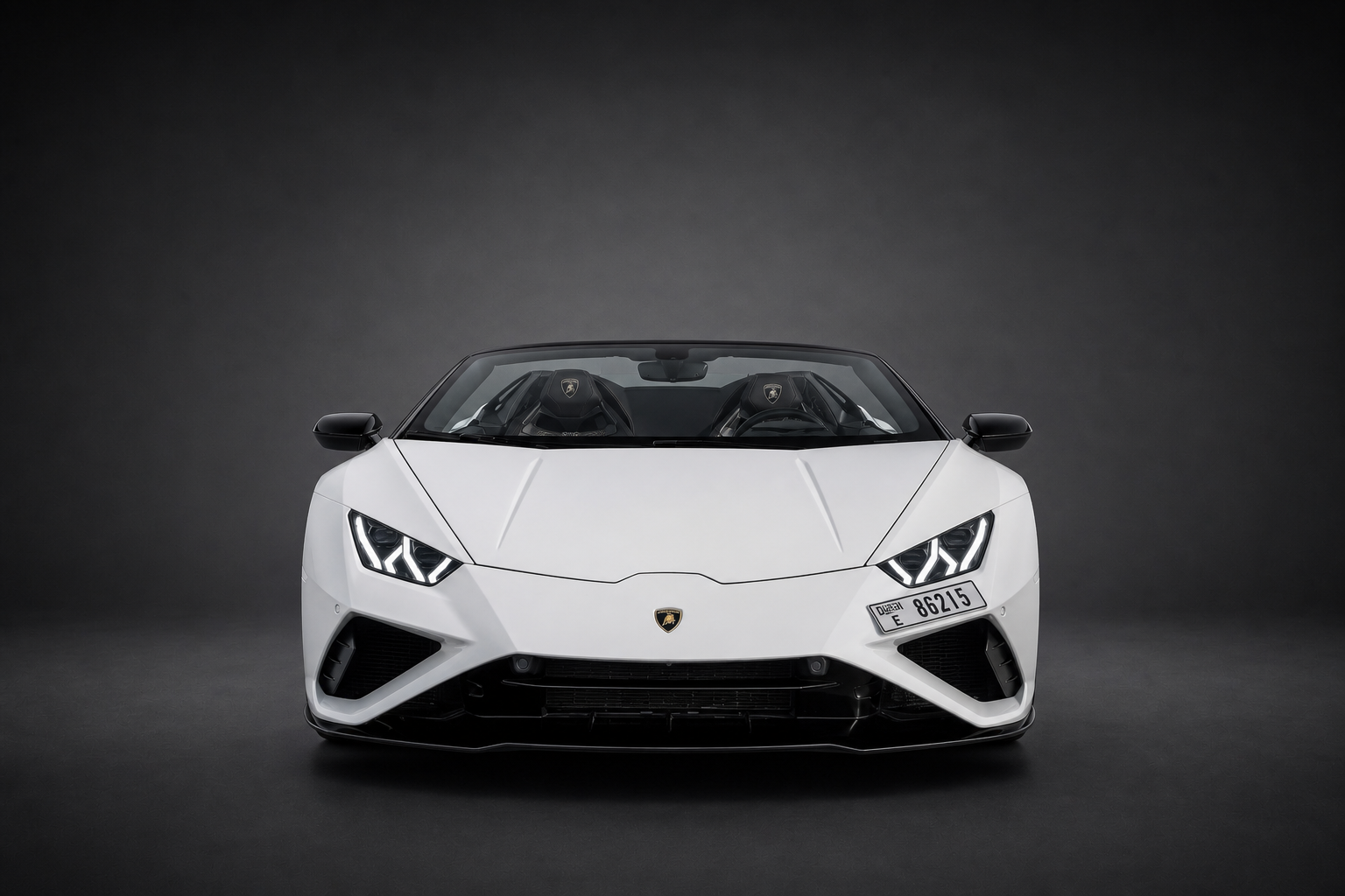 2023 Lamborghini Huracan Evo Spyder White luxury car rental in Dubai