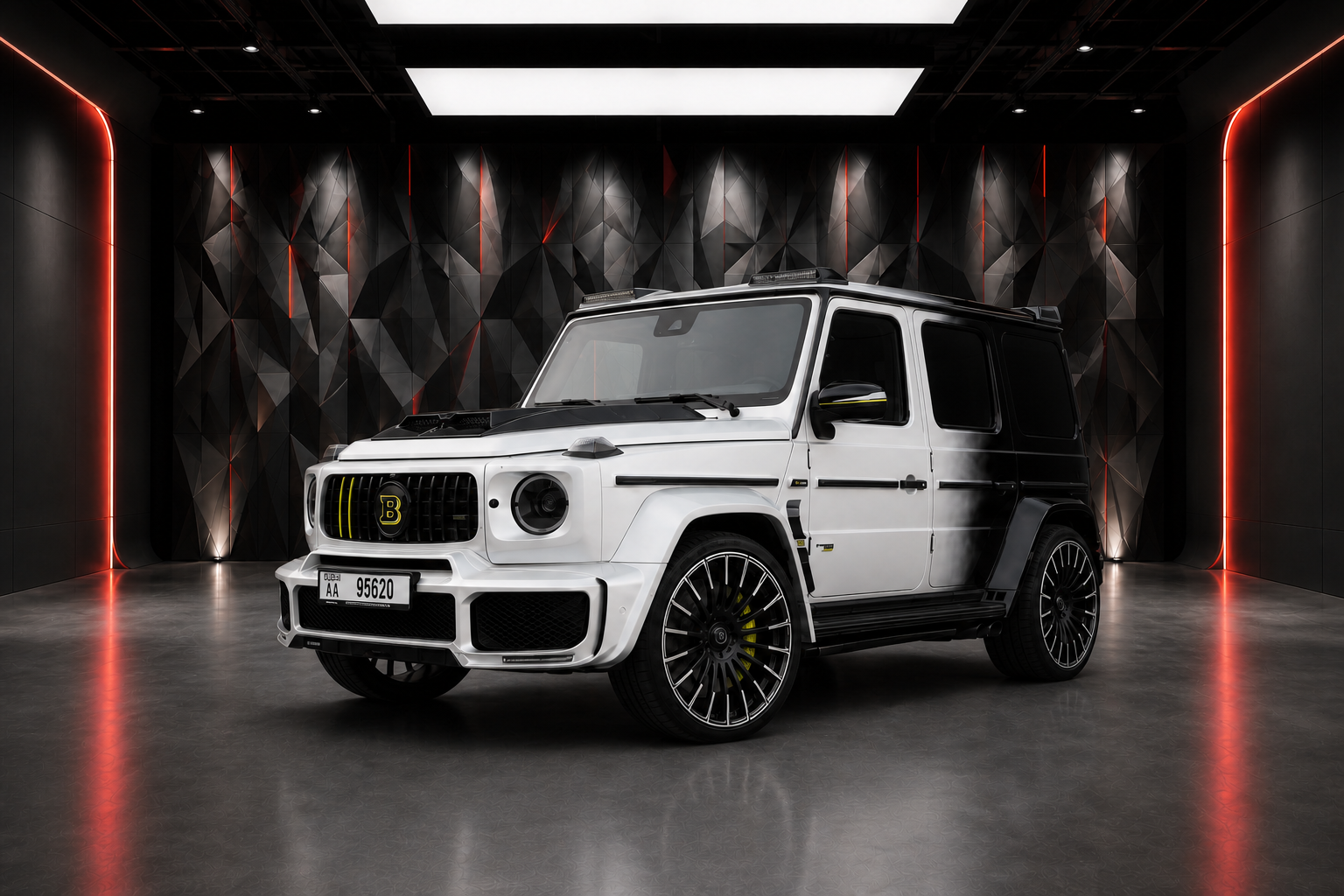 2023 Brabus G800 Silver & Black rental Dubai