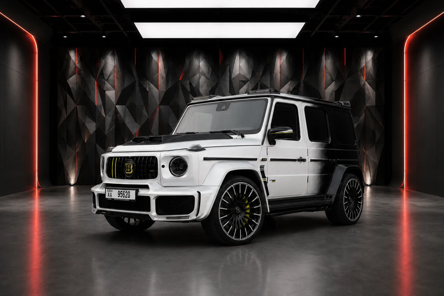 2023 Brabus G800 Silver & Black luxury car rental in Dubai