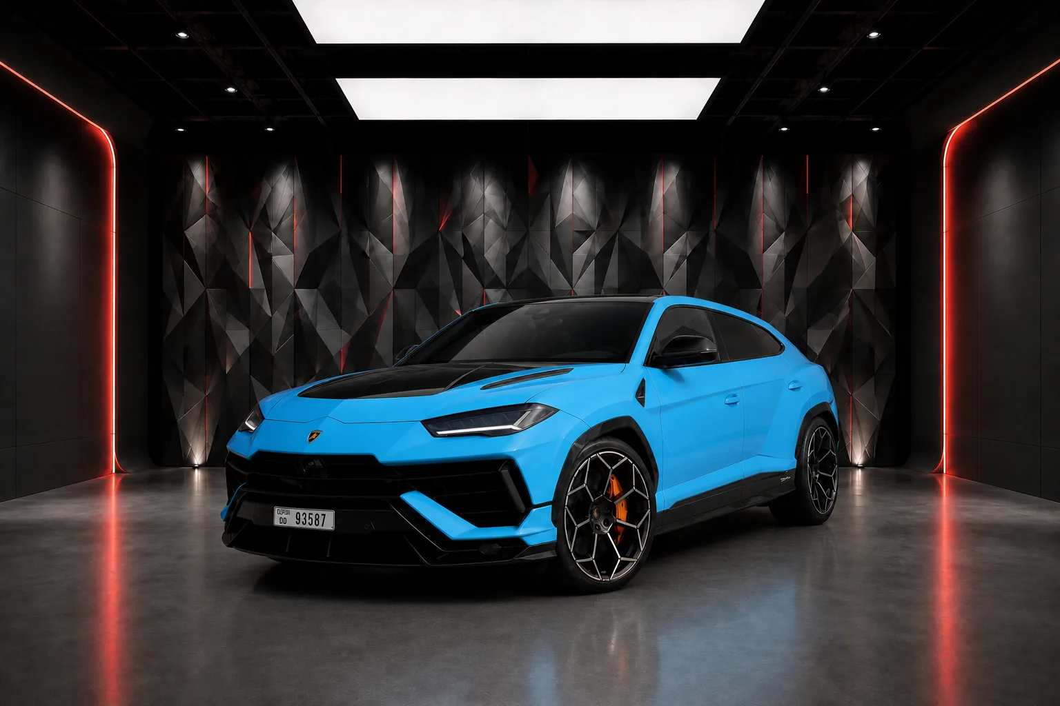 2024 Lamborghini Urus Performante S Blue luxury car rental in Dubai