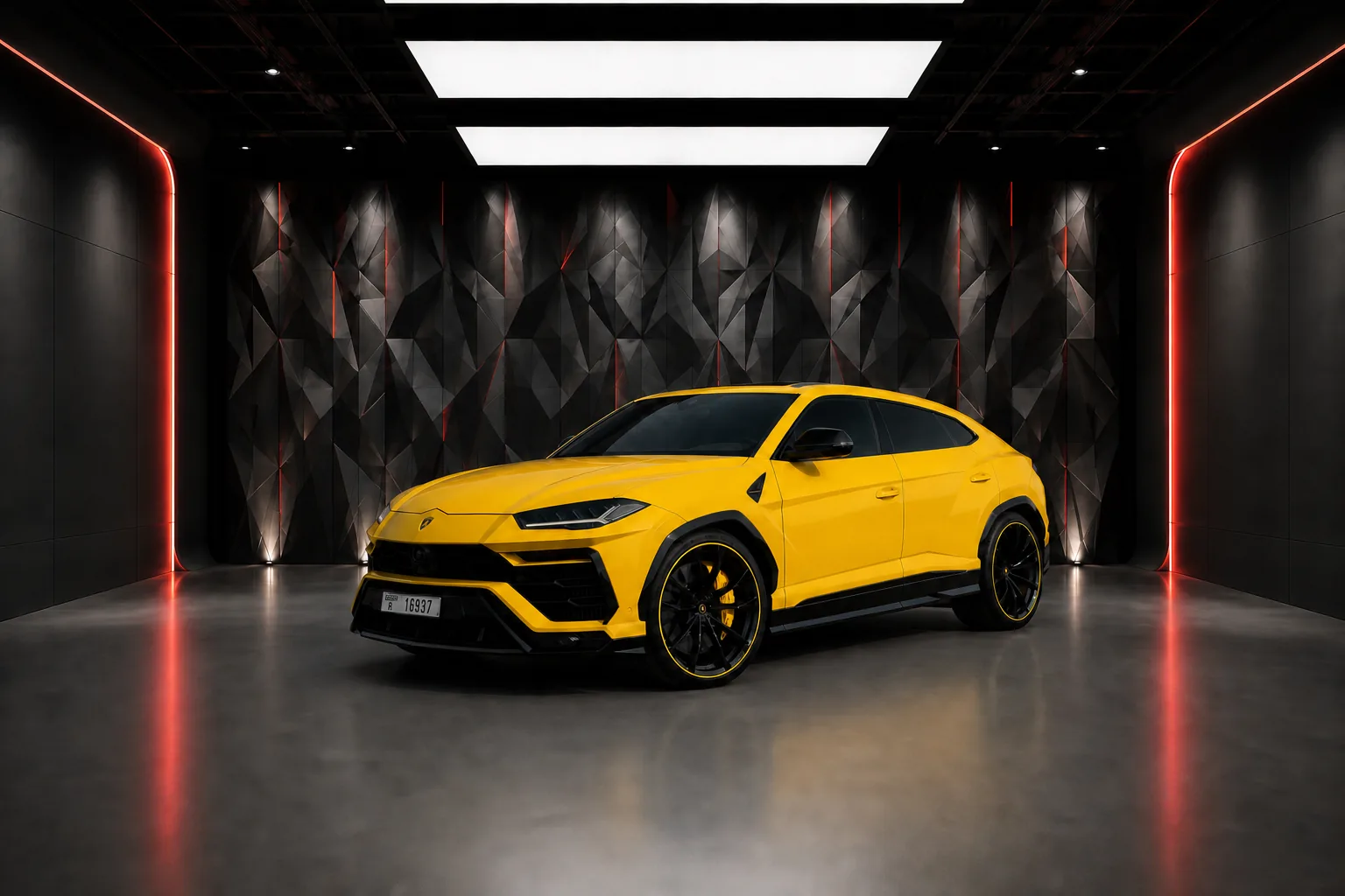 2023 Lamborghini Urus MY20 Yellow luxury car rental in Dubai