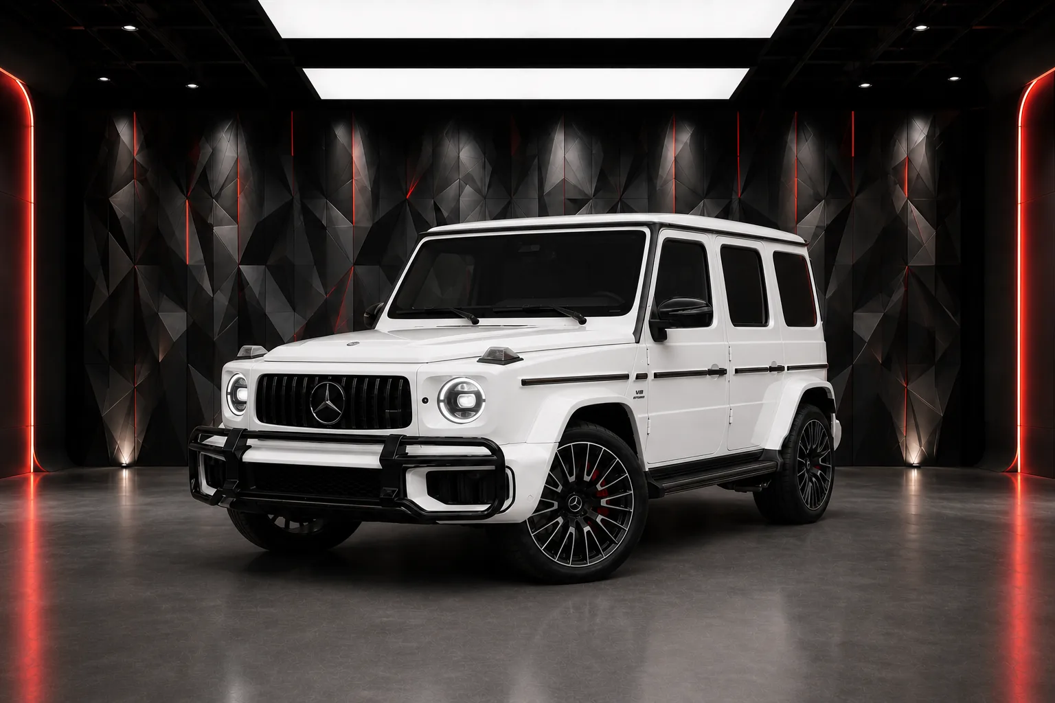 2024 Mercedes-AMG G63 White luxury car rental in Dubai